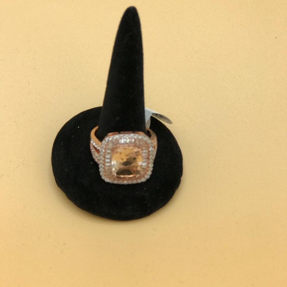 14k Rose Gold over Sterling Silver Ring.